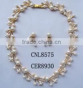 Gold Jewelry Sets,elegant Pearl Necklace Sets,inexpensive Necklace Sets,hot Jewelry Sets,new Design Pearl Jewelry Sets thumbnail-1