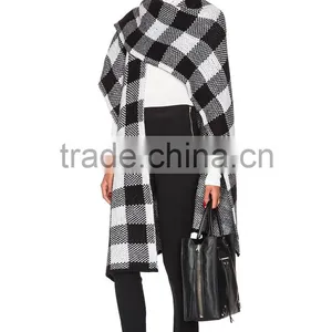 Ladies Knitted Ponchos Patterns,Lady Wool Ponchos Capes thumbnail-1