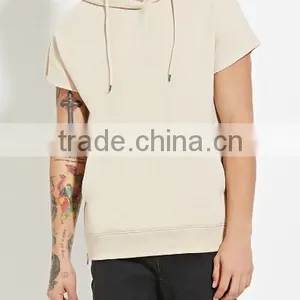 Hotsale Design Cotton Fleece Pocket Zip Plain Solid Color Pullover Short Sleeve Plain Hoodies Wholesale Made in China thumbnail-1