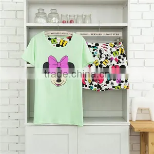 China Supplier Manufacturer 100% Cotton Cute Print Summer Young Girls Nightshirts thumbnail-2