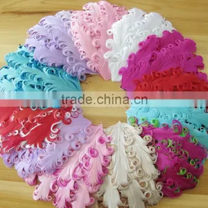 2016 New Design Baby Hair Accessories With Regular Colorful Feather Flower thumbnail-1