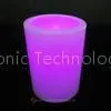 Purple PP Plastic 4 Inch6 Inch Led Pillar Candles With Remote Control / Timer thumbnail-1