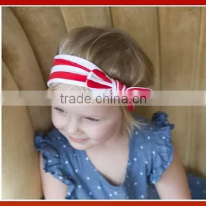 New Design Wholesale Top Quality Jersy Knitted Many Colors Baby Headband Tie Knot Korean/ Baby Metallic Messy Knotted Headbands thumbnail-2