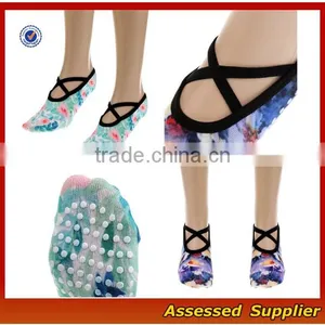 FXS148/ Custom Colorful Print Pilates Yoga Sock Ballet Socks thumbnail-3