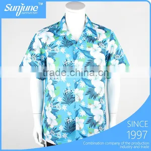 Mens Beach Wear Printed Aloha Hawaiian Shirts Cheap thumbnail-1