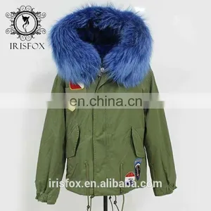 Irisfox 2016 Winter Warm Raccoon Fur Hooded Coat thumbnail-2