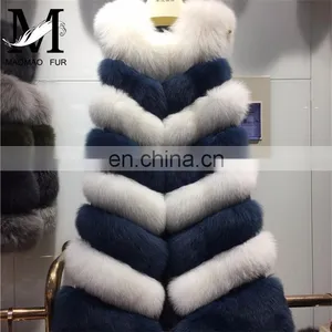2015 Top Grade 100% Real Fox Fur Vest Natural Fur Vests Fox Fur Waistcoat thumbnail-5