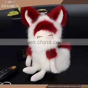 Factory Wholesale Mink Fur Monster Keychain thumbnail-1