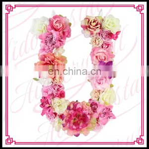Aidocrystal Flower Green Blue Yellow Color Pearl Silk Flower Letter U for Indoor and Outdoor Decor thumbnail-2