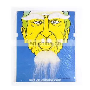 Party Holiday Funny Self Adhesive Black Fake Artificial Beard Mustache for Halloween Wholesale MOU-2478 thumbnail-4