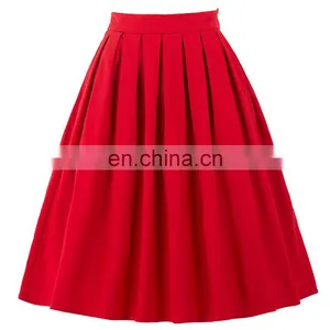Belle Poque Red Vintage Skirts Pinup 50S 60S Skirts Summer BP000154-2 thumbnail-1