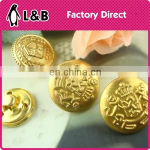 2016 High Quality Vintage Antiqued Metal Dome Shank Buttons Military Brass Buttons thumbnail-5