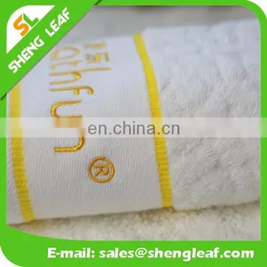 Hotel 100% Cotton White Bath Towel With Embroidered Logo thumbnail-1