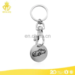 Factory Custom Car Trolly Coin Keychain in Soft Enamel thumbnail-1