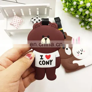 2017 New Design Customized Bear Shape Soft Rubber Pvc Luggage Tag thumbnail-3