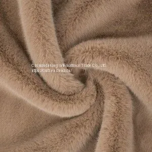 HIGH QUALITY 100% POLYESTER FAKE FUR FABRIC ,FAUX RABBIT FUR FOR COAT,BLANKETS,JACKET FABRIC thumbnail-2