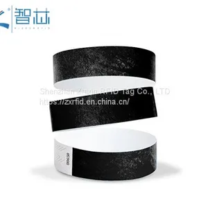 Customized Printing Flexible Tyvek Paper RFID Wristband,Silicone RFID Wristband,Nylon RFID Wristband thumbnail-1