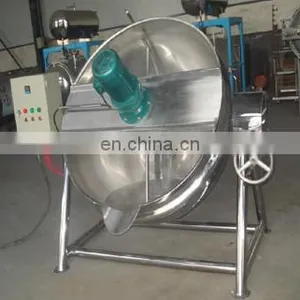 Pressure Sugar Jacketed Cooking Kettle With Agitator Sugar Boiling Pot of Tilting Steam Cooking Kettle thumbnail-4