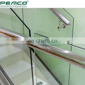 Foshan Factory Staircase Aluminum U Channel Handrail Stair Glass Railing thumbnail-5