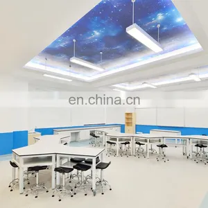 Student Computer Lab Table School Lab Hexagon Table Workbench thumbnail-4