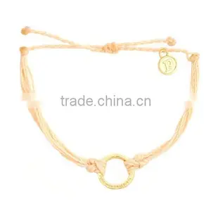 New Fashion Fashion Rings With Matching Bracelets Wax Cord String Knot Bracelet With Gold Ring thumbnail-1