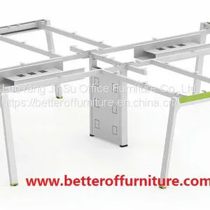 A3060 Steel Frame 4 Person Office Table Furniture 2-2 Face to Face Divider Space thumbnail-1