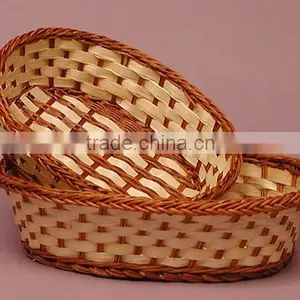 2016Round Bamboo Gift Basket Tray. thumbnail-1