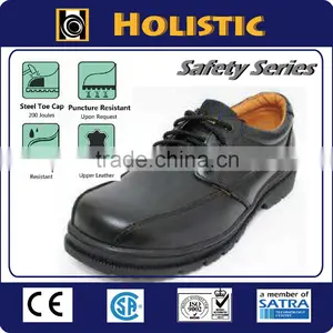 Made in Taiwan High Quality Brand Low Cut Black Steel Toe Leather Industrial Safety Shoe thumbnail-1