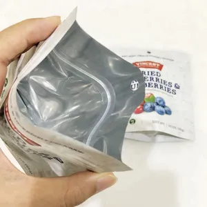 Resealable White Matt Pouch Packaging Gummies Mylar Candy Bags thumbnail-5