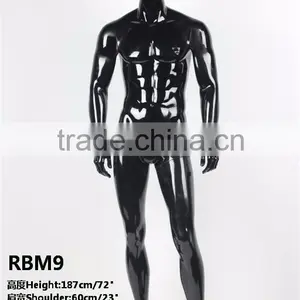 Full Body Fiberglass Muscle Man Mannequin Black Color Whloesale thumbnail-1