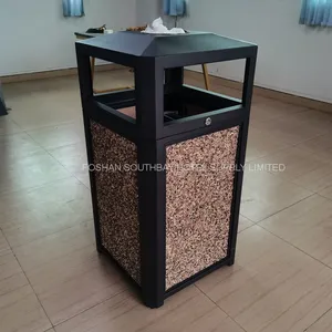 Stone Panel Trash Outdoor Receptacle thumbnail-2