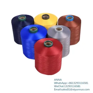 High Elasticity Thread 100% Polyester Yarn Spun Tube Yarn Colorful Polyester thumbnail-3