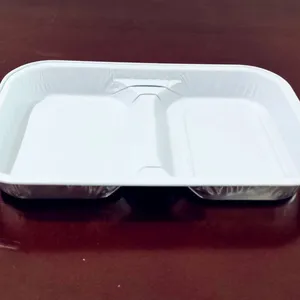 Fast Food Packing and Daily Food Storage Aluminum Foil Containers With Clear Plastic Lids thumbnail-3