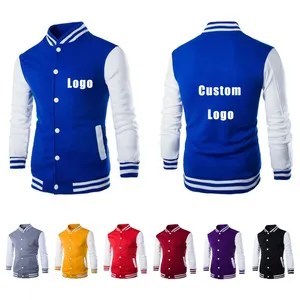 Plus Size Men's Versity College Wholesale Blank Varsity Custom Logo Plain Letterman thumbnail-1
