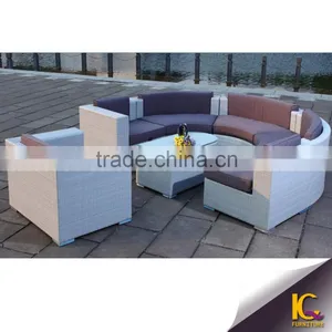 Outdoor Garden Furniture Wicker Sofa Latest Design PE Rattan Royal Sofa Set Quality Choice thumbnail-4