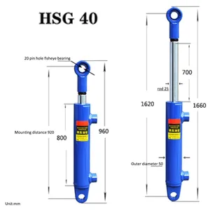 Customized Single Double Acting Telescopic Hydraulic Cylinder,Long Stroke Hydraulic Cylinder thumbnail-1