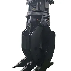 Excavator Mounted Hydraulic Rotatory Stone Grapple Boulder Handling Rotary Grab Attachment thumbnail-1