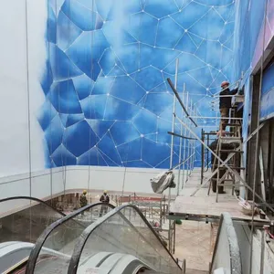 Hand - Painted Wall Paintings on Baskets in Jiexi, Jieyang; Exterior Wall Paint for Hand - Painted Walls; Colorful Graffiti on High - Altitude Cooling Towers and Chimneys in Power Plants thumbnail-4