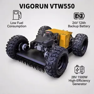 Vigorun VTW550-90 Yellow Remote Wheeled Mower With Brakes & Anti-Slip Vacuum Tyres With Brushless Moto on Sale thumbnail-1