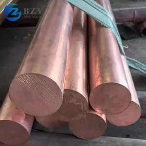 China Factory Large Size C1100 Pure Flat Copper Ground Bus Earthing Round Bar thumbnail-3