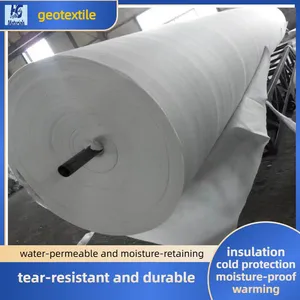 Nonwoven Polypropylene Geotextile Fabric High Permeability Filtration Soil Separation For Road Construction thumbnail-3