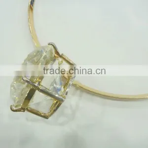 FACHION BIG GLASS STONE PENDANT COLLAR NECKLACE thumbnail-4
