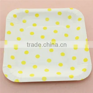 Birthday Party Supplies Disposable Paper Tableware Chevron Striped Dot Paper Plates thumbnail-6