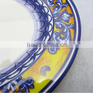 Wholesale High Quality 13.75" Retro Style Melamine Serving Oval Serving Plate thumbnail-3