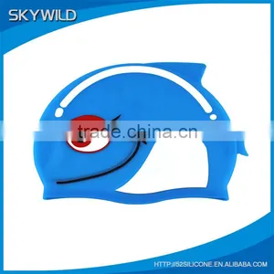 Carton Swim Cap Amazon Hot Selling Funny Silicone Swim Cap For Kid, Summer Diving Promotional Swimming Cap thumbnail-2