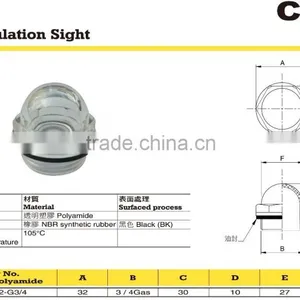 For Air Compressor or Other Machines Parts Use Polyamide Oil Level Gauge thumbnail-2