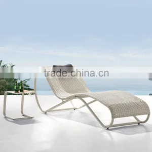 Polyethylene Outdoor Furniture Waterproof Wicker Rattan Sun Lounger(DH-9741) thumbnail-1