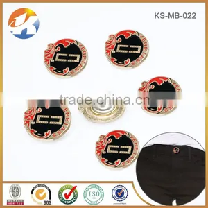 Engraved Logo With Colors Custom Metal Shank Button thumbnail-5