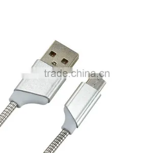 2016 Hot Selling High Quality Aluminum Braided Wire Cable for Iphone 6 6 Plus 6s 6s Plus s7 s7 Edge thumbnail-3