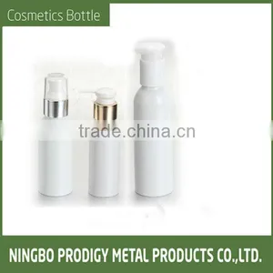 S-50ml-100ml Cosmetics White Aluminum Bottles With White Lotion Pump thumbnail-1